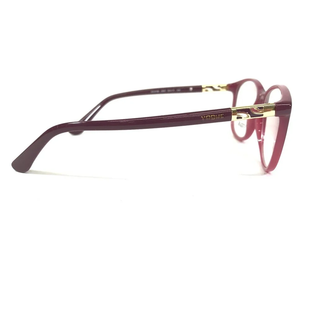 Vogue Eyeglasses Frames VO5168 2557 Red Pink Fade Gold Square 52-17-140